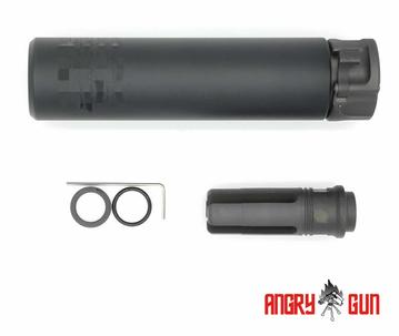 Angry Gun SOCOM 556 抑制器带 QD 消焰器(全标记)黑色