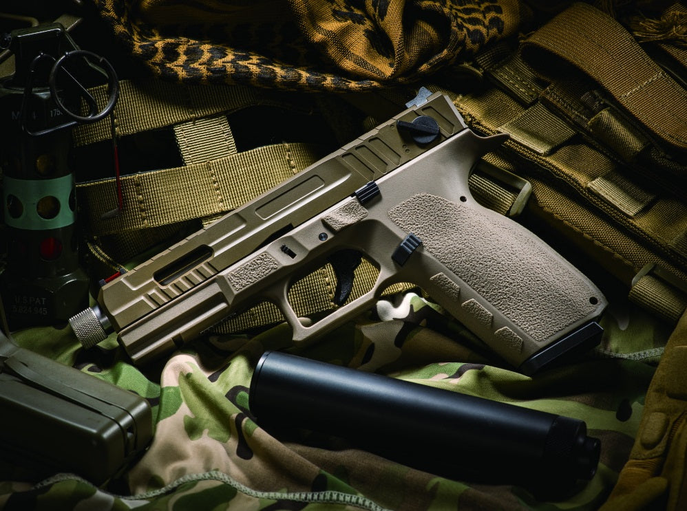 KJ KP-13F 棕褐色滑轨,带前后瞄准具