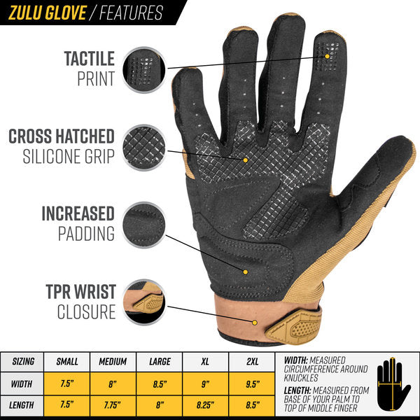 Valken Zulu Tactical Gloves OD 007 Airsoft Ltd.