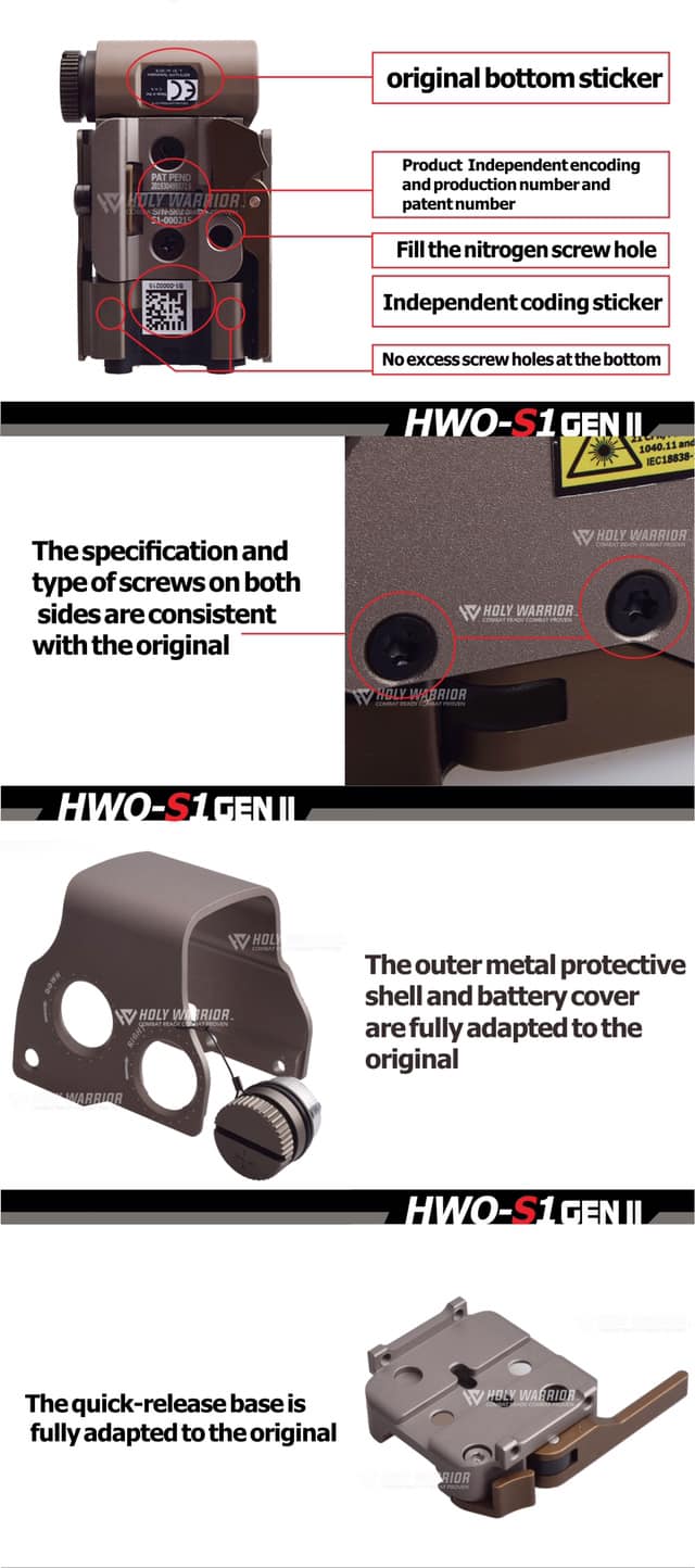 Holy Warrior HWO S1 EXPS3 Red Dot Sight – 007 Airsoft Ltd.