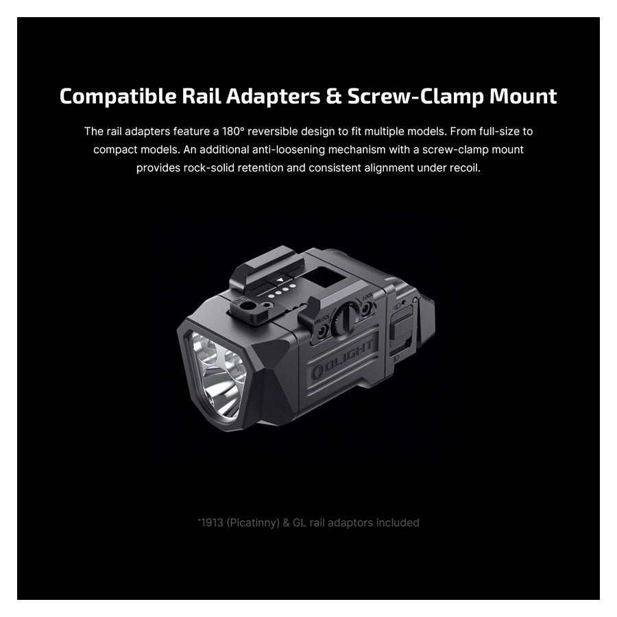 Olight PL X 1200 Lumens Dual Beams Tactical Rail Mounted Light (Rerchargeable)