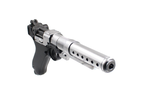 AW Custom Built Luger P08 Star War Style 6 Inch Muzzle Device GBB Airsoft Pistol