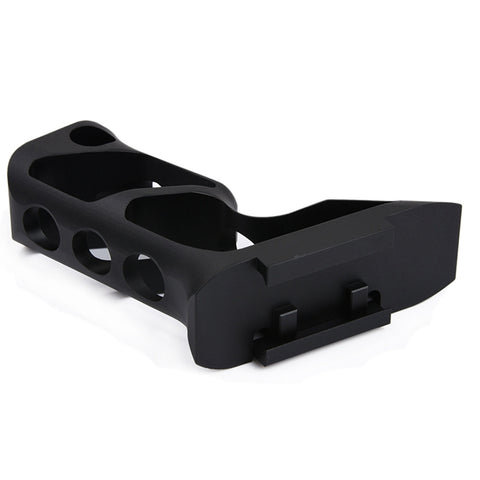 CNC Aluminum Skeleton Angled Foregrip Long Black