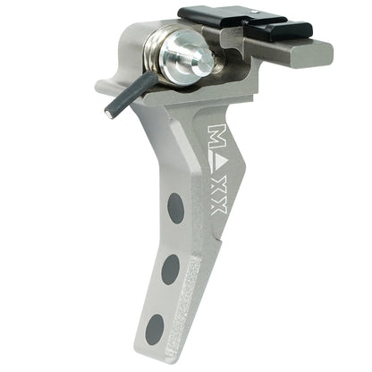 MAXX CNC Aluminum Advanced Speed Trigger (Style E) Titanium for EVO-3