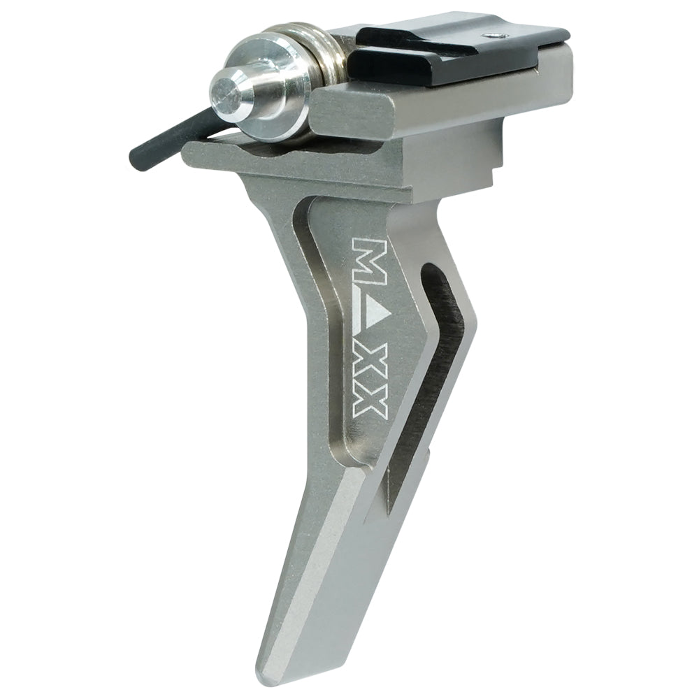MAXX CNC Aluminum Advanced Speed Trigger (Style E) Titanium for EVO-3