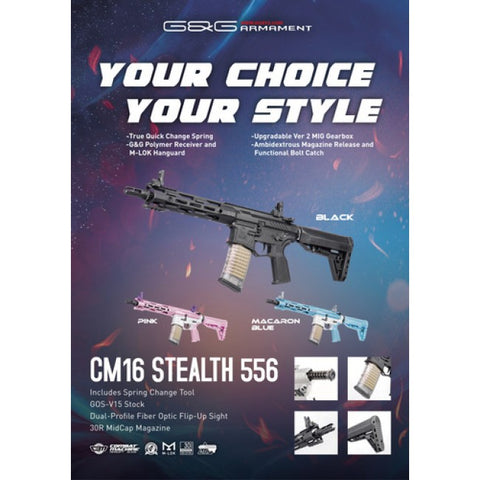 G&G CM16 Batto Stealth 556 - Pink