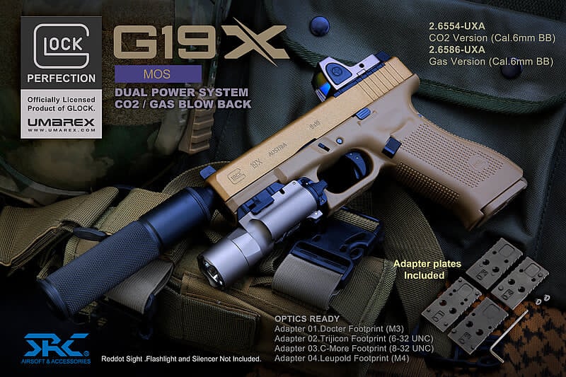 Umarex GLOCK 19x Gen 5 MOS (by SRC) – 007 Airsoft Ltd.