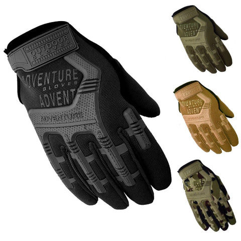 Adventure Rubber Knuckle Tactical Gloves (M)