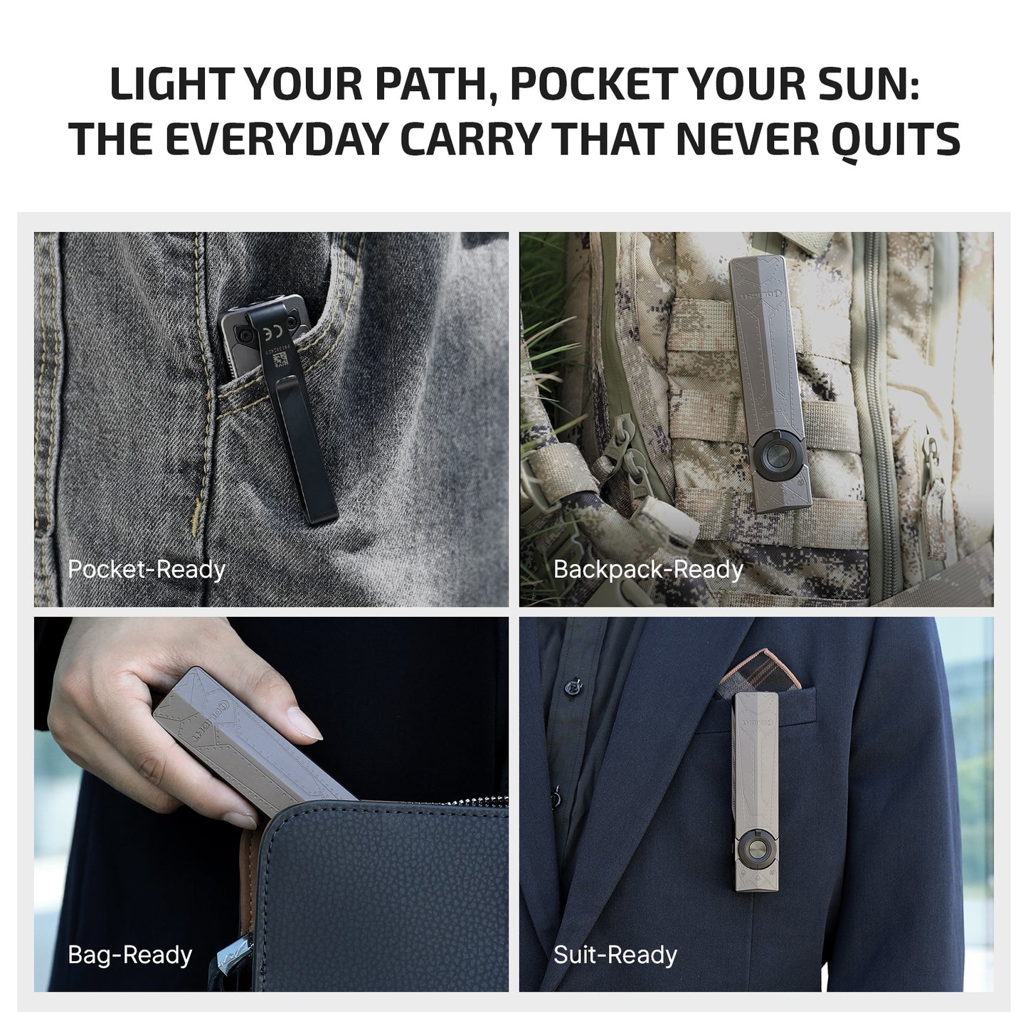 Olight ArkPro Series – Flat Unibody EDC Flashlight with Multi-Light Sources (Phantom Squadron)