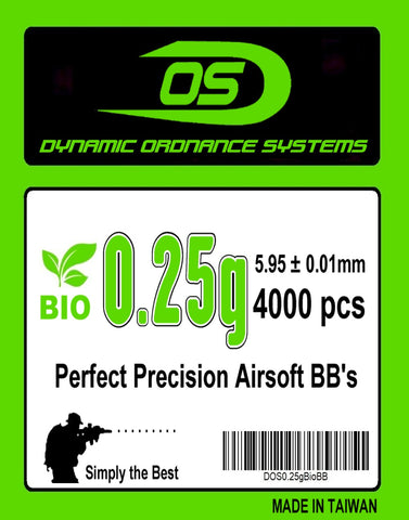 DOS 0.25g Biodegradable Premium BBs (4000rd)