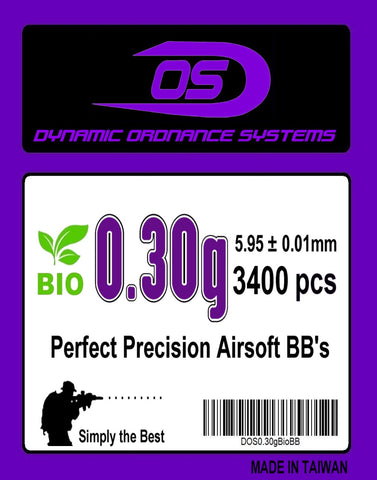 DOS 0.30g 可生物降解优质 BB（3400 个）