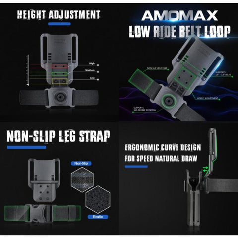 AMOMAX Mid to Low Ride Platform Black