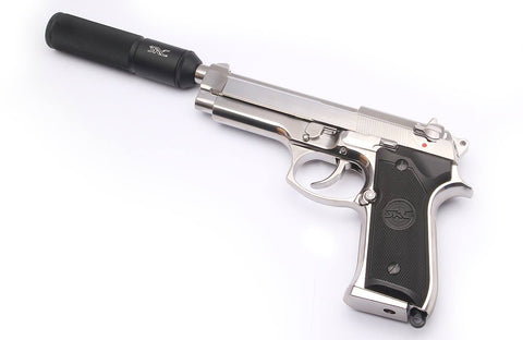 SRC M9 银色螺纹枪管和通电抑制器套件（14 毫米-）