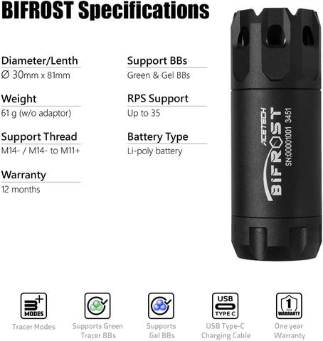 AceTech BIFROST Tracer Unit Black