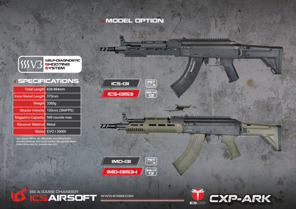ICS CXP ARK BK – 007 Airsoft Ltd.
