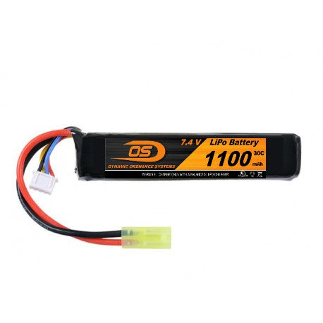 7.4V 1100mA LiPO Short Stick Battery