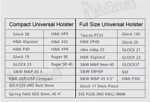 WOSport Universal Holster