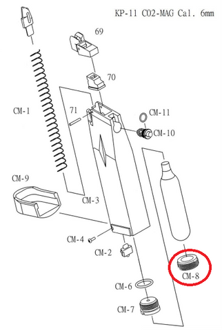 KJ CO2 Magazine Bottom Cap