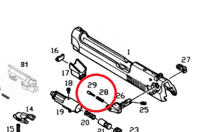 KJ M9 Safety Detent and Spring