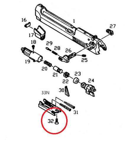 KJ M9 Piston Screw