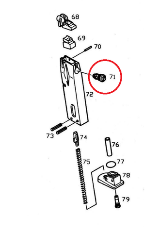 M9 Green Gas Magazine Release Valve