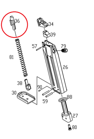 KJ / ASG P-09 Magazine Follower