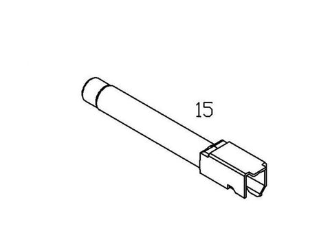 KJ KP-13F (G17) Titanium Finish Threaded outer barrel with Cap