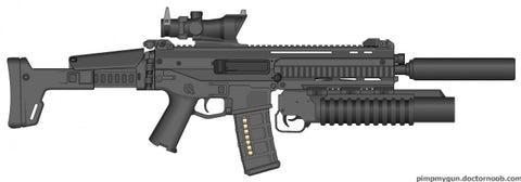 3 in 1 M203 Grenade Launcher Short (Metal Version)