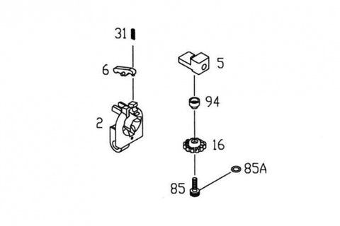 KJ M4 Complete Hop Base and Hop Dial Assembly