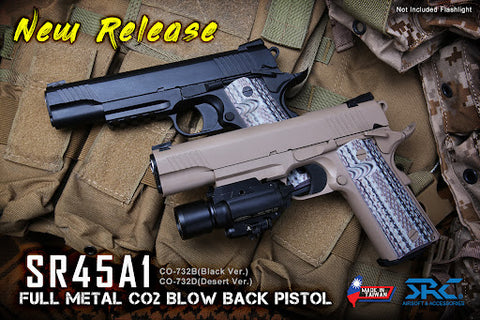 SRC SR45A1 (COLT M45A1) 黑色 CO2